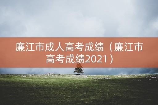 廉江市成人高考成绩（廉江市高考成绩2021）