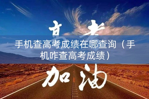 手机查高考成绩在哪查询（手机咋查高考成绩）