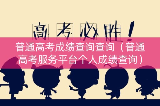 普通高考成绩查询查询（普通高考服务平台个人成绩查询）