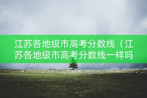 江苏各地级市高考分数线（江苏各地级市高考分数线一样吗）