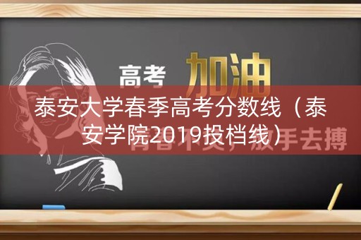 泰安大学春季高考分数线（泰安学院2019投档线）