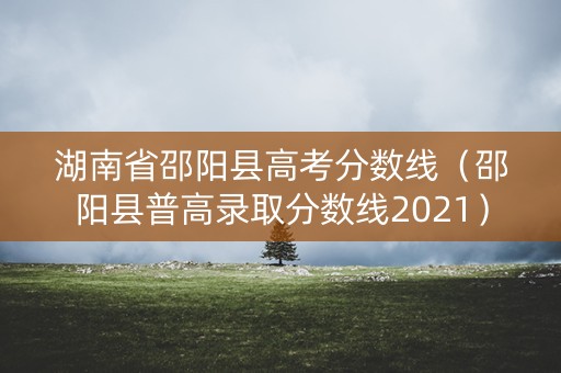 湖南省邵阳县高考分数线（邵阳县普高录取分数线2021）