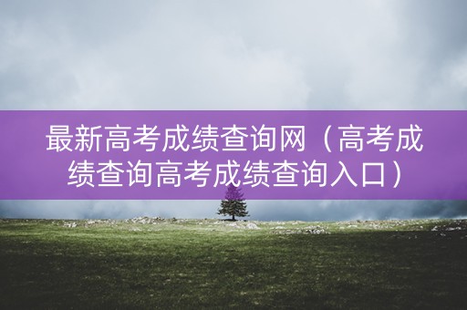 最新高考成绩查询网（高考成绩查询高考成绩查询入口）