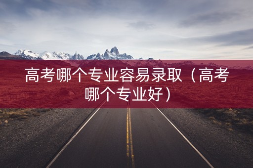高考哪个专业容易录取（高考哪个专业好）