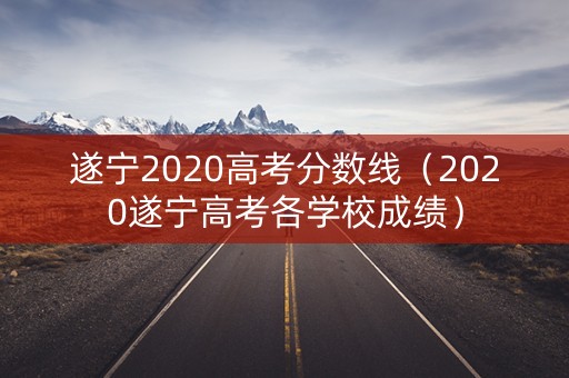 遂宁2020高考分数线（2020遂宁高考各学校成绩）