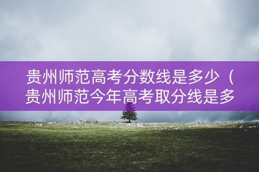 贵州师范高考分数线是多少（贵州师范今年高考取分线是多少）