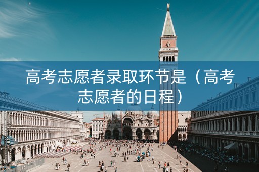 高考志愿者录取环节是（高考志愿者的日程）
