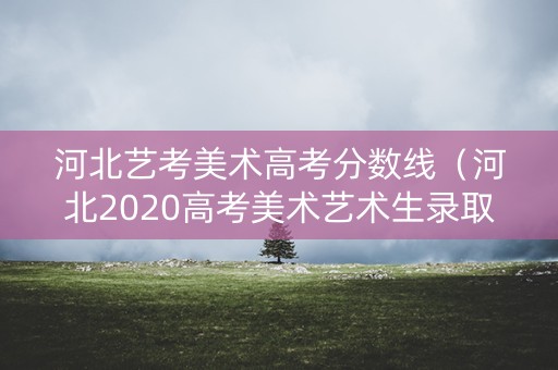 河北艺考美术高考分数线（河北2020高考美术艺术生录取分数线）
