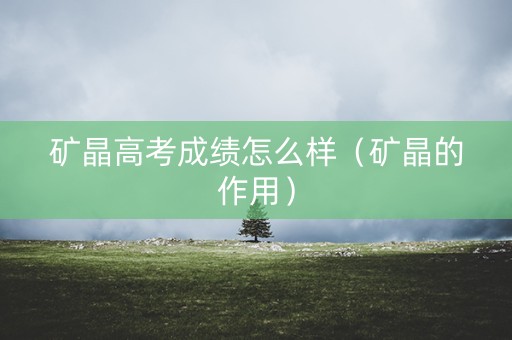 矿晶高考成绩怎么样（矿晶的作用）