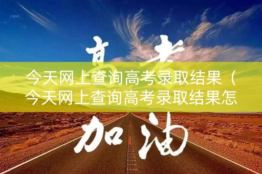 今天网上查询高考录取结果（今天网上查询高考录取结果怎么查）