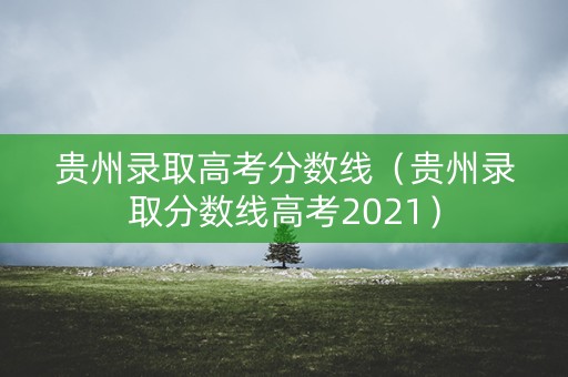 贵州录取高考分数线（贵州录取分数线高考2021）
