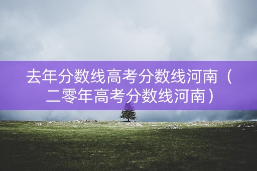 去年分数线高考分数线河南（二零年高考分数线河南）
