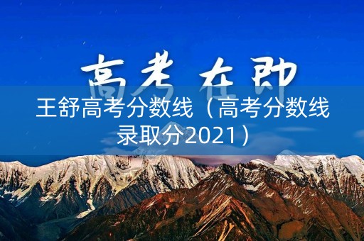 王舒高考分数线（高考分数线录取分2021）
