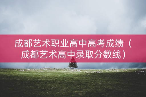 成都艺术职业高中高考成绩（成都艺术高中录取分数线）