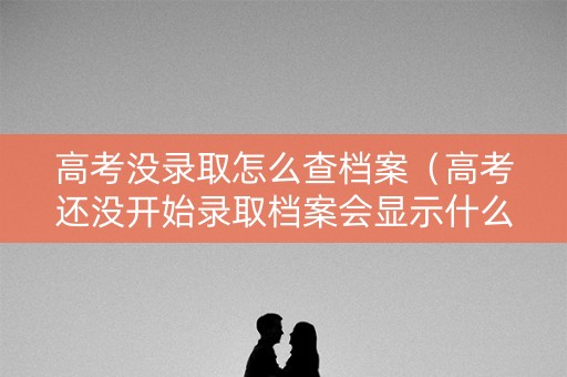 高考没录取怎么查档案（高考还没开始录取档案会显示什么?）