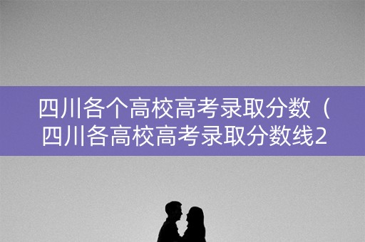 四川各个高校高考录取分数（四川各高校高考录取分数线2023年）