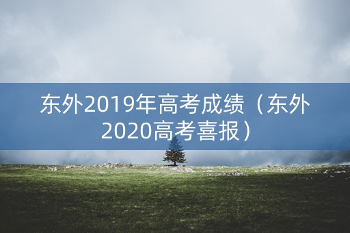 东外2019年高考成绩（东外2020高考喜报）
