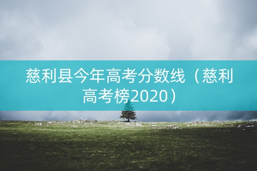 慈利县今年高考分数线（慈利高考榜2020）