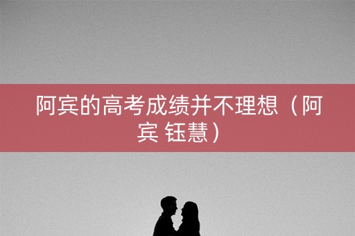 阿宾的高考成绩并不理想（阿宾 钰慧）