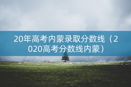 20年高考内蒙录取分数线（2020高考分数线内蒙）