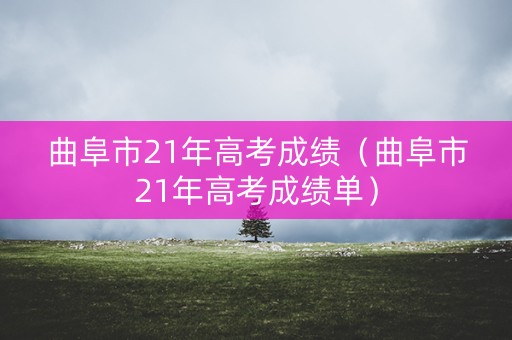 曲阜市21年高考成绩（曲阜市21年高考成绩单）