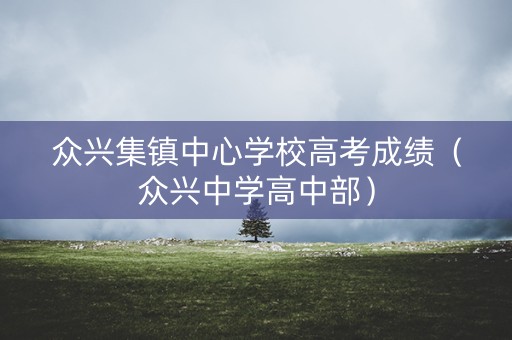 众兴集镇中心学校高考成绩（众兴中学高中部）