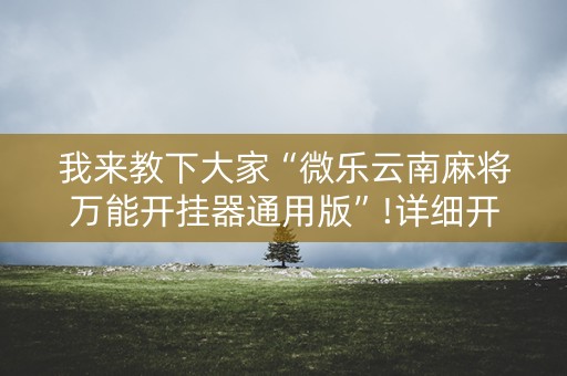 我来教下大家“微乐云南麻将万能开挂器通用版”!详细开挂教程-知乎