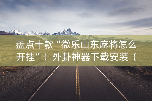 盘点十款“微乐山东麻将怎么开挂”！外卦神器下载安装（确实真的有挂)-知乎