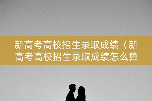 新高考高校招生录取成绩（新高考高校招生录取成绩怎么算）