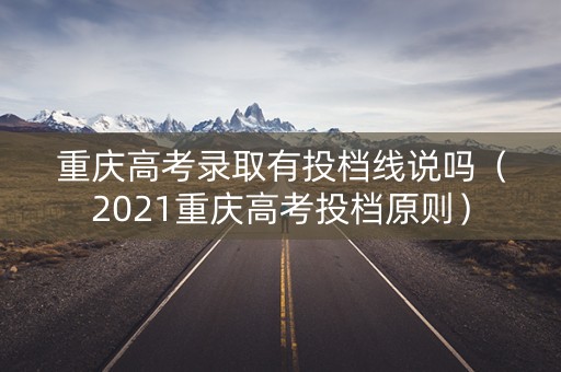 重庆高考录取有投档线说吗（2021重庆高考投档原则）