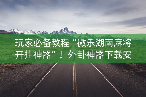 玩家必备教程“微乐湖南麻将开挂神器”！外卦神器下载安装（确实真的有挂)-知乎