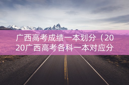 广西高考成绩一本划分（2020广西高考各科一本对应分）