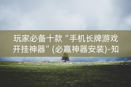 玩家必备十款“手机长牌游戏开挂神器”(必赢神器安装)-知乎