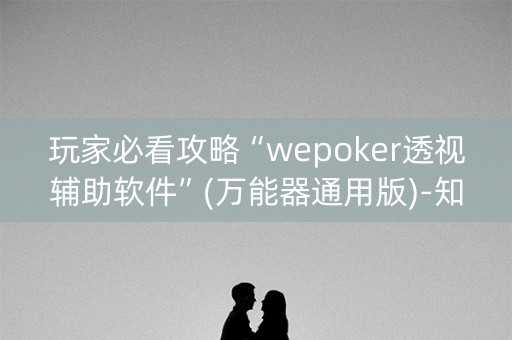 玩家必看攻略“wepoker透视辅助软件”(万能器通用版)-知乎