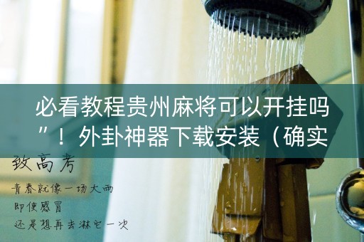 必看教程贵州麻将可以开挂吗”！外卦神器下载安装（确实真的有挂)-知乎