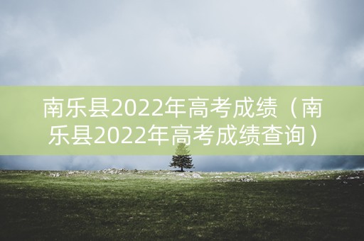 南乐县2022年高考成绩（南乐县2022年高考成绩查询）