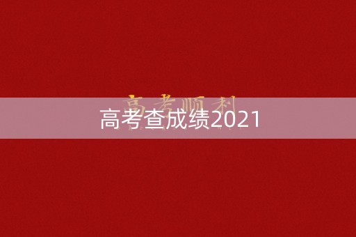 高考查成绩2021