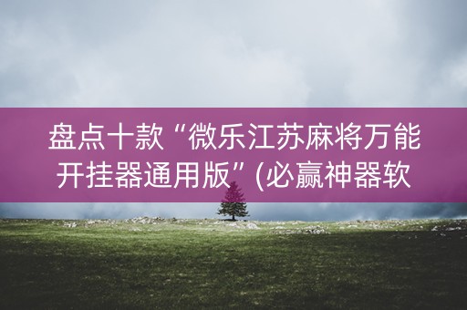 盘点十款“微乐江苏麻将万能开挂器通用版”(必赢神器软件)-知乎