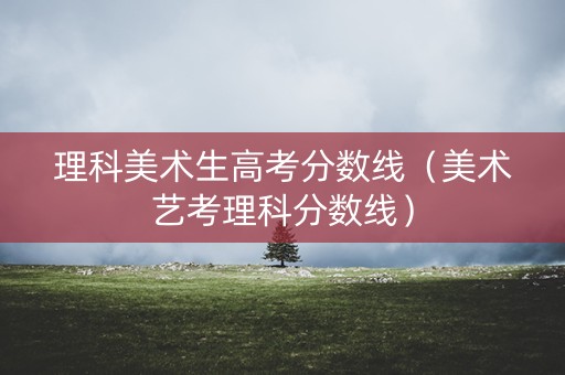理科美术生高考分数线（美术艺考理科分数线）