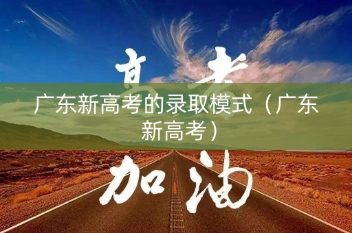 广东新高考的录取模式（广东 新高考）