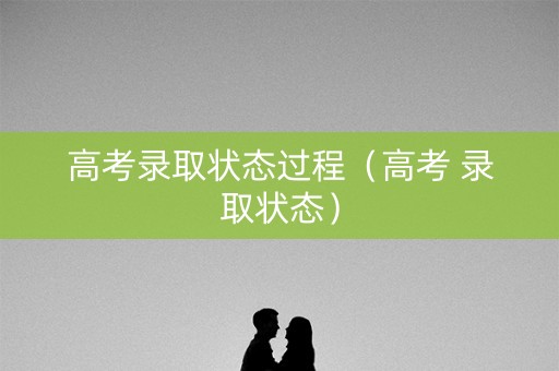 高考录取状态过程（高考 录取状态）