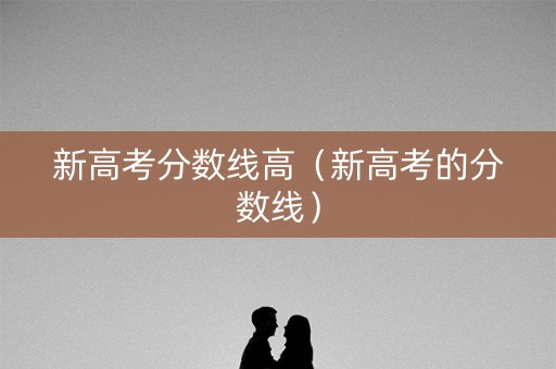 新高考分数线高（新高考的分数线）