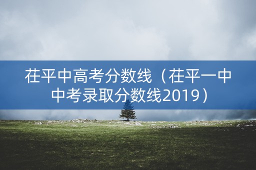 茌平中高考分数线（茌平一中中考录取分数线2019）
