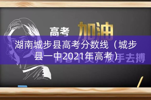 湖南城步县高考分数线（城步县一中2021年高考）
