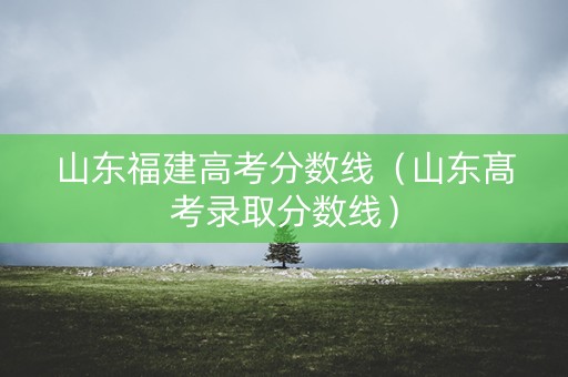 山东福建高考分数线（山东髙考录取分数线）
