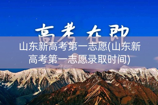 山东新高考第一志愿(山东新高考第一志愿录取时间)