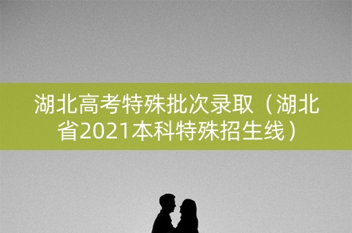 湖北高考特殊批次录取（湖北省2021本科特殊招生线）