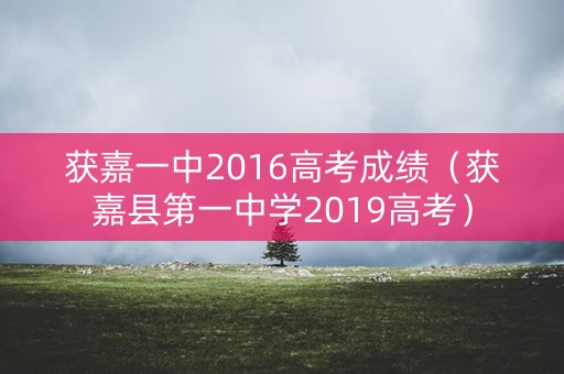 获嘉一中2016高考成绩（获嘉县第一中学2019高考）