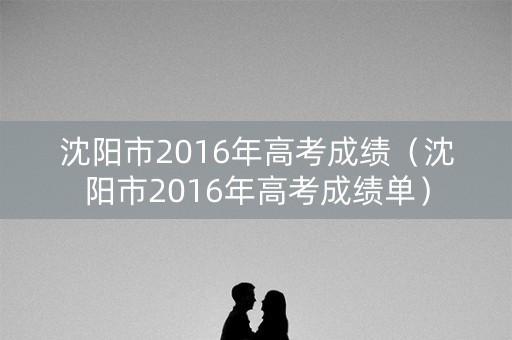 沈阳市2016年高考成绩（沈阳市2016年高考成绩单）