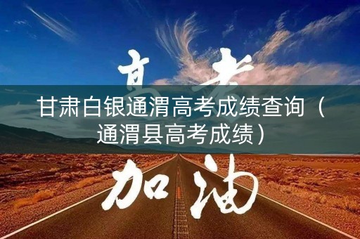 甘肃白银通渭高考成绩查询（通渭县高考成绩）